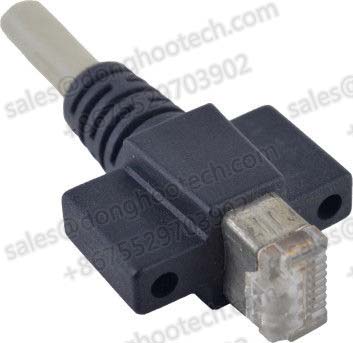 RJ 45  Vertical  scew locking molded plug to RJ 45 horizontal screw locking molded plug